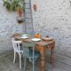 Small antique farmhouse table in solid pine.