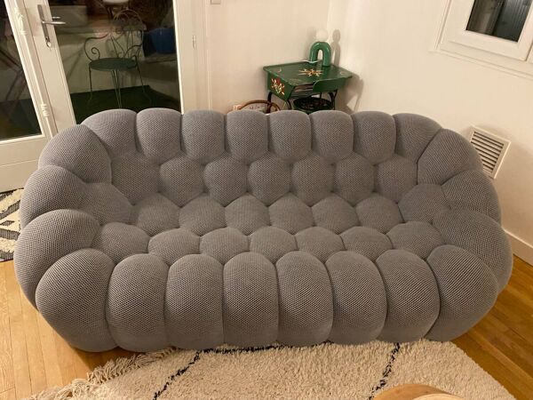 Canapé roche bobois Bubble gris parfait état
