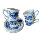 4 tasses et soucoupes anciennes