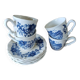 4 antique cups and saucers