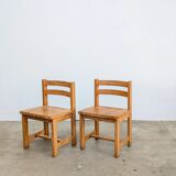Scandinavian pine chairs, set of 4