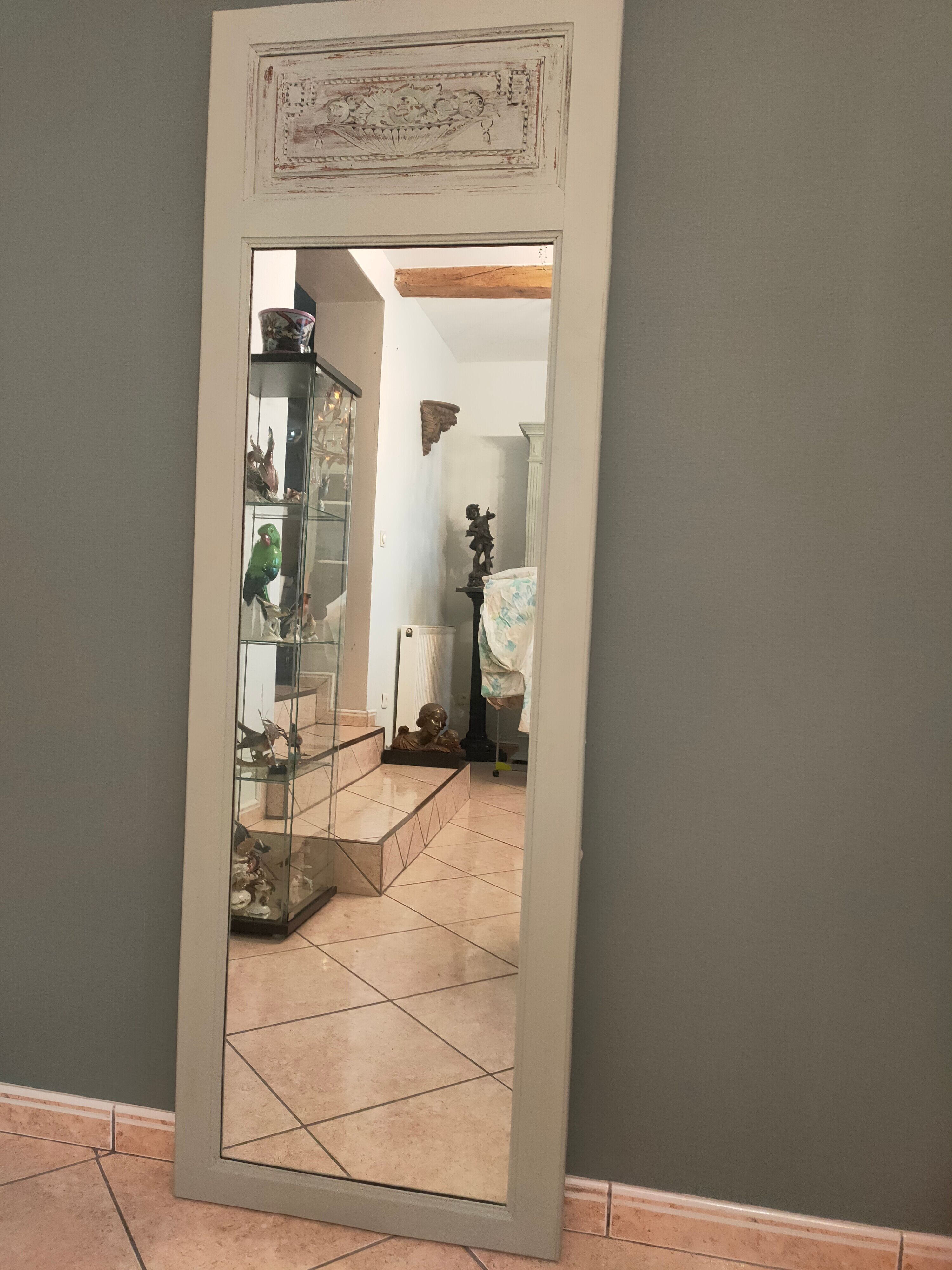 Mirror trumeau of the years 20-30 in painted wood