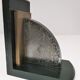 Pair of patinated steel bookends Art Deco style