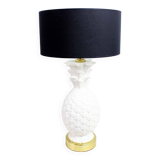 Table lamp ananas ceramic and brass 70s