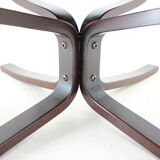 Sigurd Ressell Pair of Falcon Chairs Leather by Vatne Møbler Norway