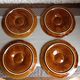 Four oyster plates in sarreguemines / vintage polychrome dabbling