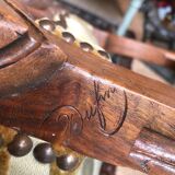 Pair of wooden chairs in Louis XV style Dufin 19th century stamp