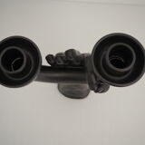 Hand-sculptured candlestick signed Jean Marais - Vallauris - Cocteau