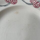 Series of 12 flat plates 1900 Terre de Fer in Longwy earthenware