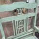 Chaise indienne en bois laqué vert
