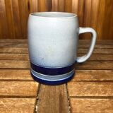 Old BETSCHDORF Tankard Gray Blue Sandstone Vintage #A604