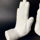 Vintage white ceramic hand bookends