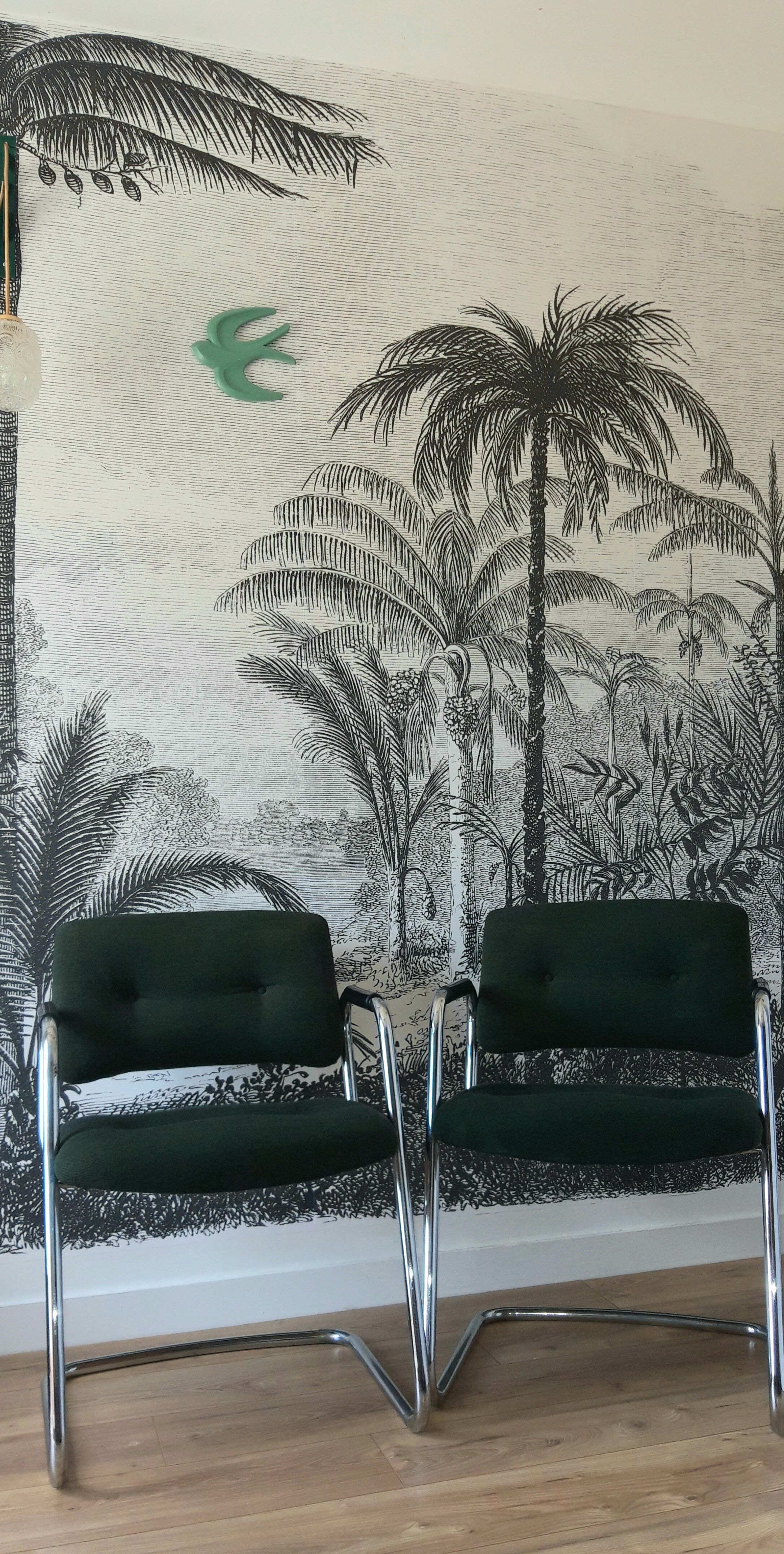 Pair of armchairs Stafor bottle green