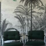 Paire de fauteuils Stafor vert bouteille