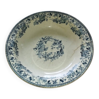 Shallow Round Plate Gien "Bouquet of Roses"