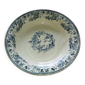Shallow Round Plate Gien "Bouquet of Roses"