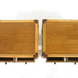 Set of 2 rattan bedside tables, Dux, Sweden, 1960