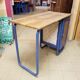 Vintage children's desk with tubular structure and wood tray - 50s