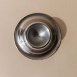 Lot of 9 vintage stainless steel egg cups from the 1970s, timeless minimalist design, dishwasher safe.