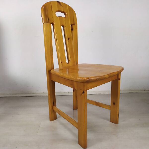 4 chaises pin vintage châlet montagne