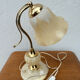 Vintage table lamp in alabaster and gilded brass, Spain.