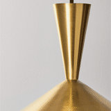 Polished cone pendant light