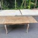 Louis XV extendable dining table renovated in raw wood 220cm
