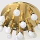 Brass ceiling light with 13 lights – TZ Leuchten, Germany, 1980