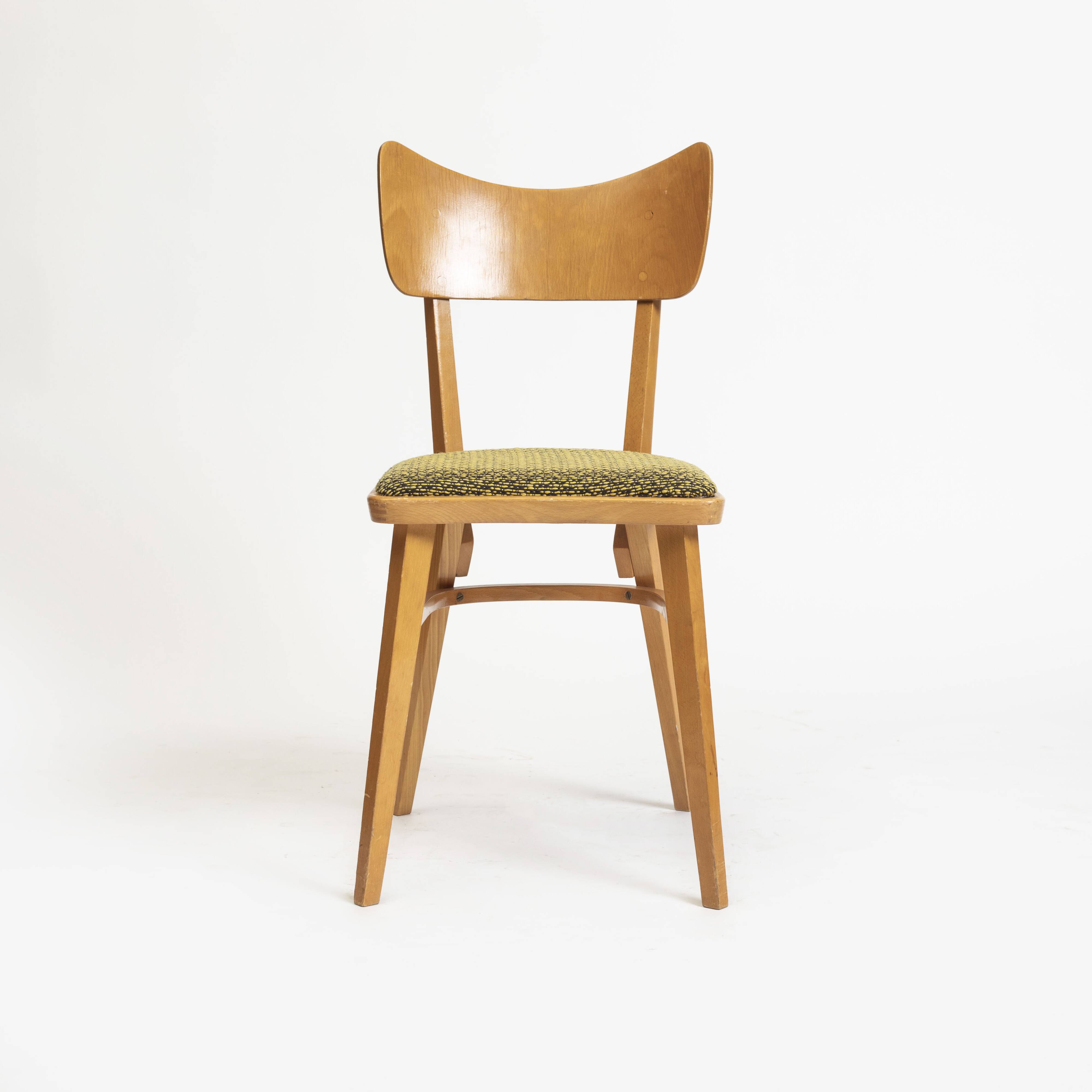 Set of 4 mid-century dining chairs from Cesky Nabytek, Czechoslovakia, 1960