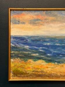 Original Swedish Oil on Canvas – “Landscape” by Lalla Blecher – Signed – Vintage & Framed