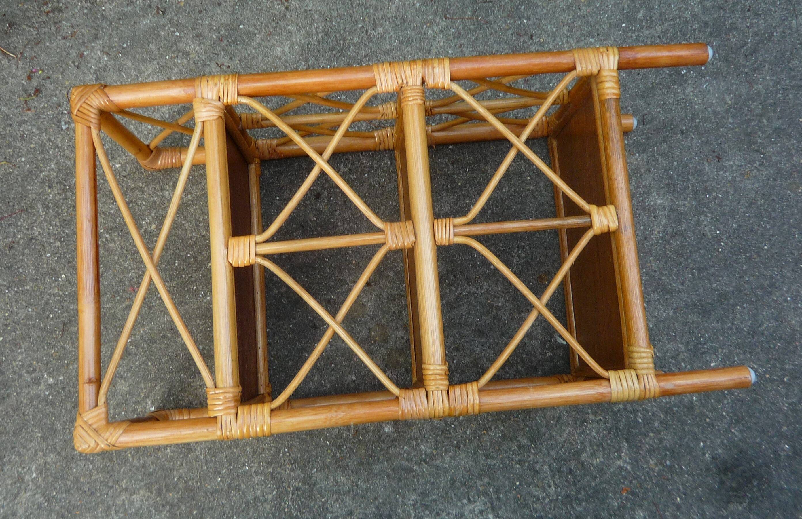 Small rattan shelf, 3 shelves, vintage