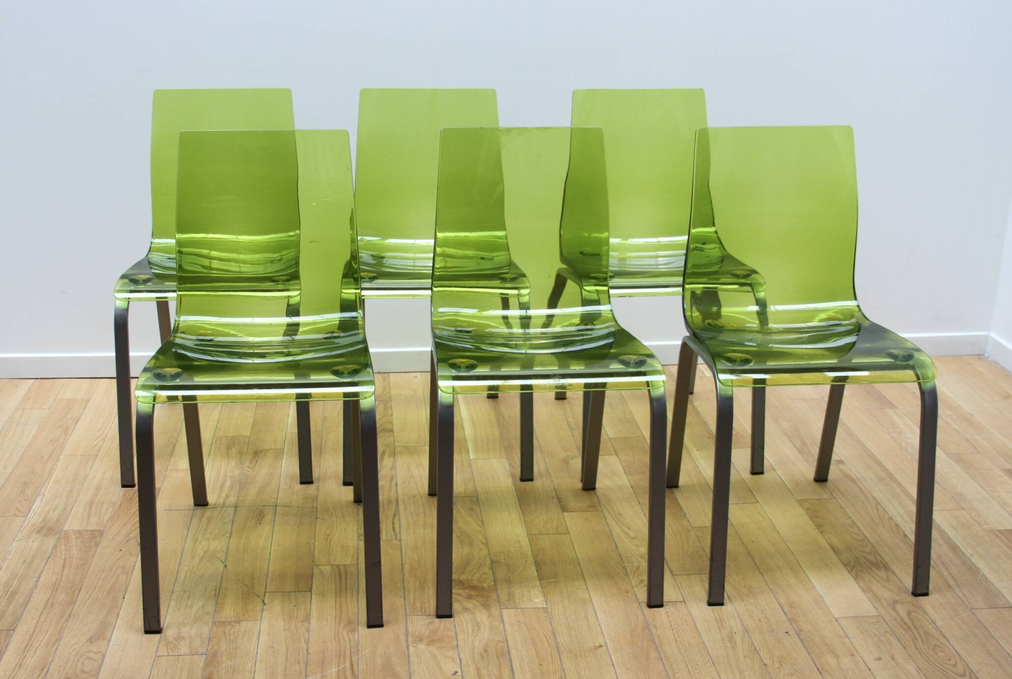 Suite de 6 chaises design Gel R, Domitalia