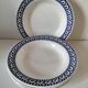 Ensemble 4 assiettes creuses vintage bleu marine