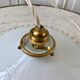 Vintage 50s serrated opaline pendant lamp