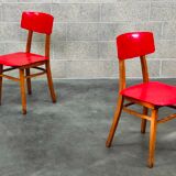 Pair of chairs TON (Thonet) red