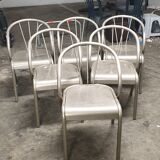 Industrial loft welded metal chairs