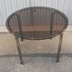Round table vintage chrome and smoked glass