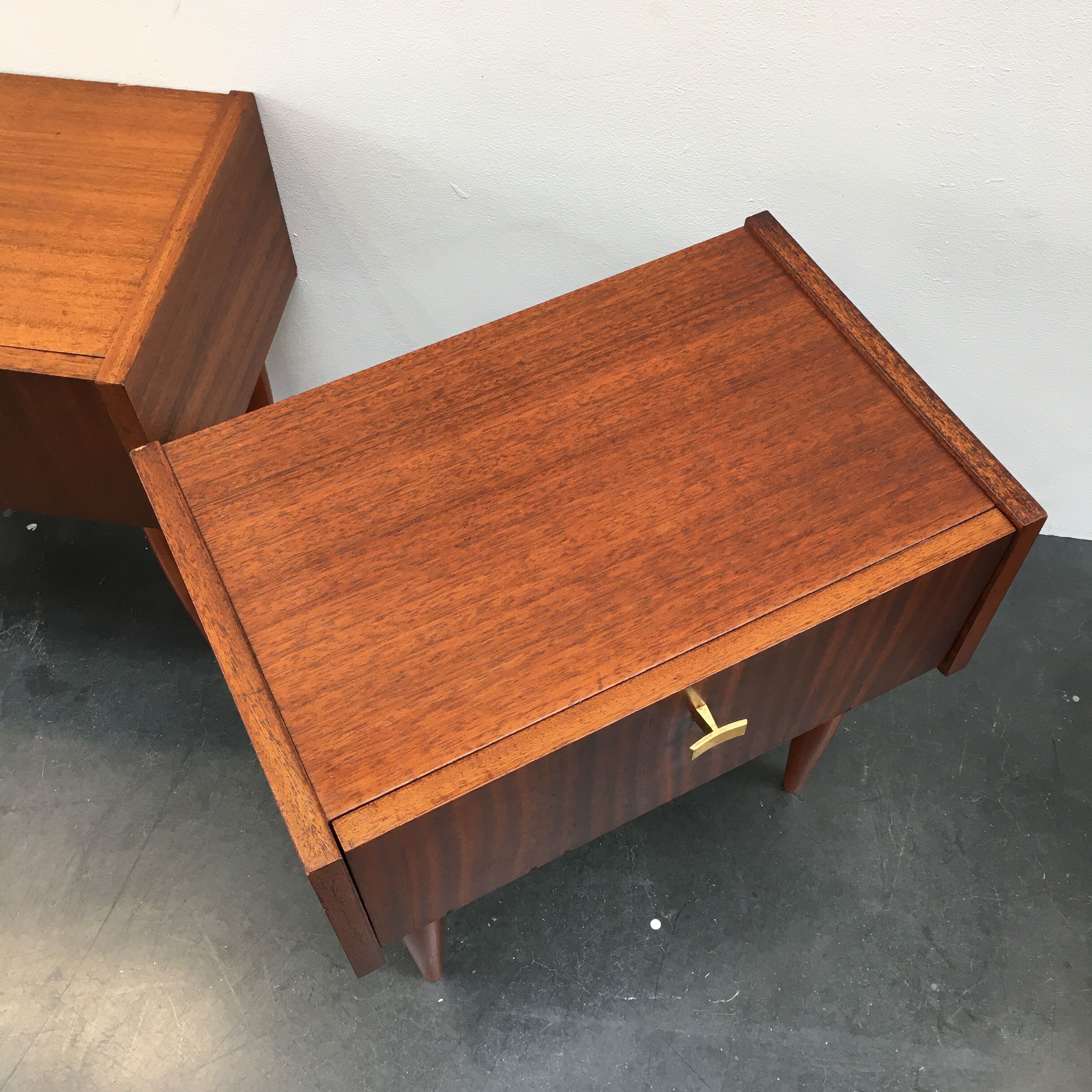 Pair of spindle bedside tables