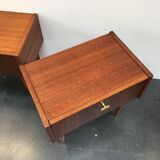 Pair of spindle bedside tables