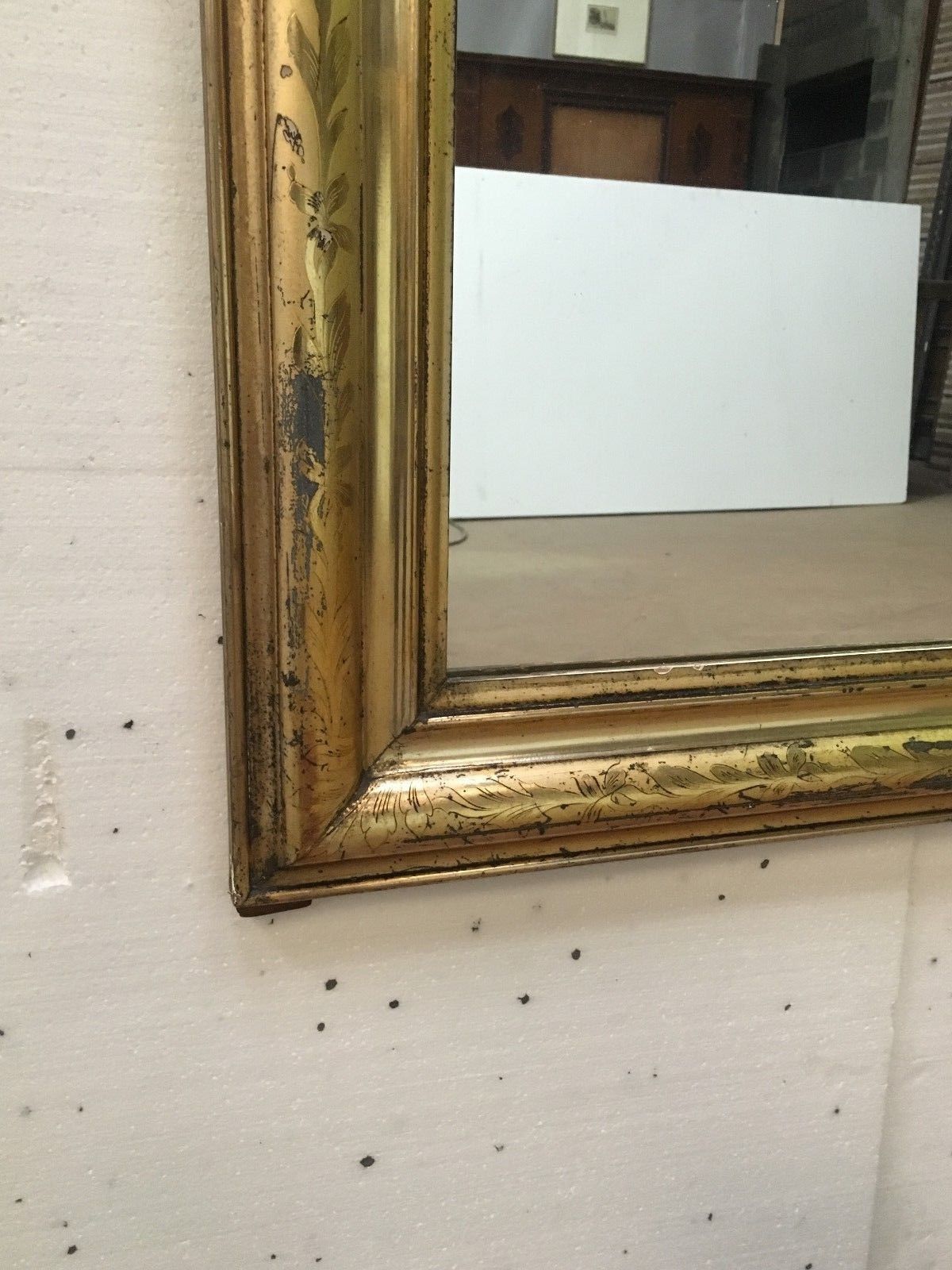 Louis XV style mirror in wood and stucco 154x87cm