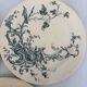 Lot of 3 flat plates, ironstone, Jules Vieillard, model St Buveurs B.