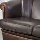 Unique sheepskin 3-seater sofa with deep colours and a distinctive design