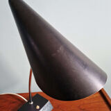 Chrome and black lacquered metal desk lamp, design by Josef Hurka, Napako, 1950.