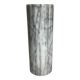 Roll vase in grey and white marble