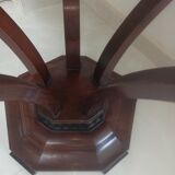 Round table Art Deco mahogany veneer on a tulip-shaped base