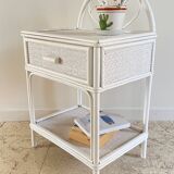 Pair of Vintage Rattan Bedside Tables