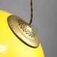 Vintage Italian Brass and Yellow Plexiglas Pendant Lamp