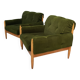 Set of 2 green relax chairs 1960s