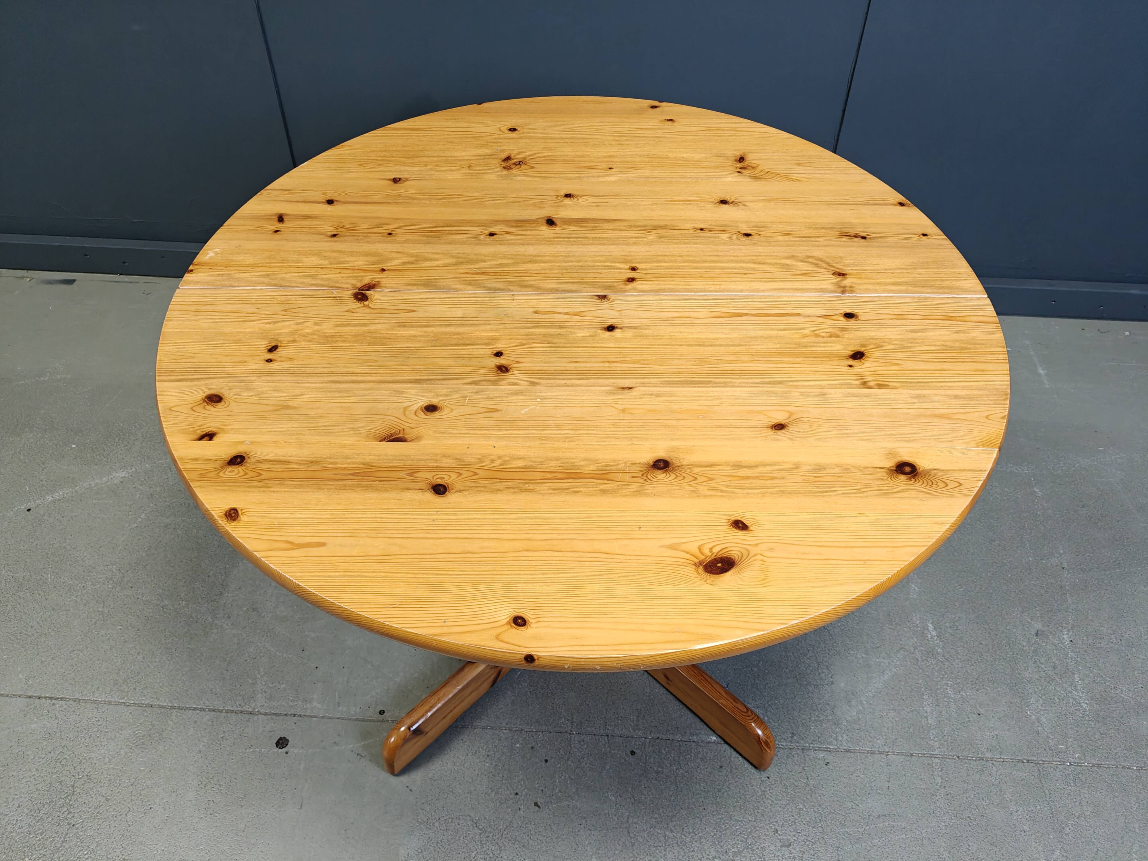 Rainer Daumiller style pine wood  Dining Table, 1970s