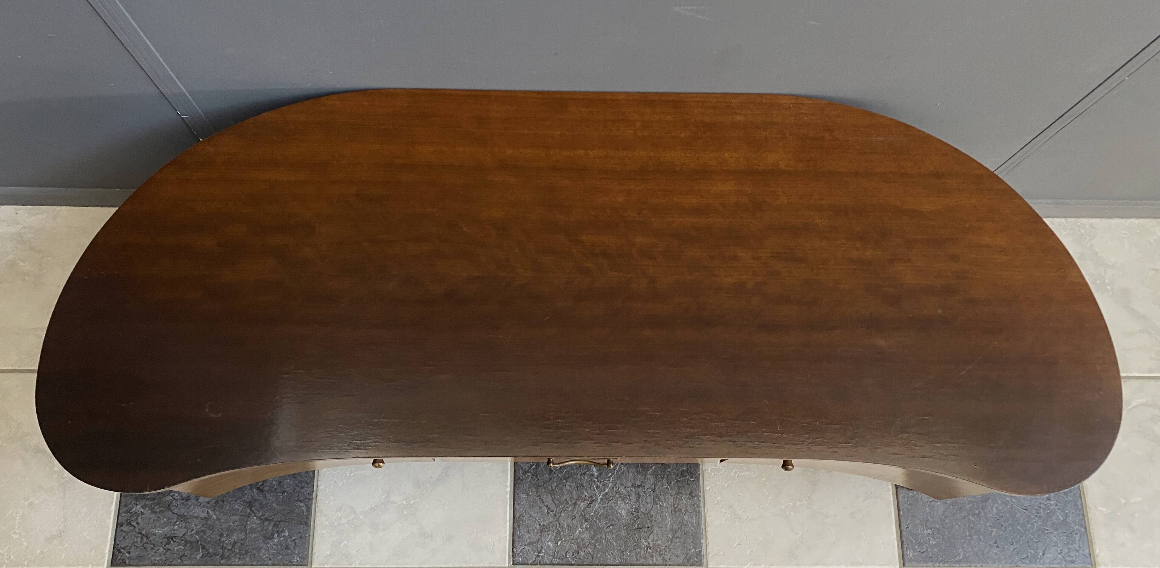 1960s kidney-shaped sideboard in two-tone wood